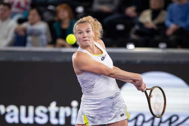 TENNIS - WTA, Tennis Damen Upper Austria Ladies Linz LINZ,AUSTRIA,31.JAN.24 - TENNIS - WTA Tour, Upper Austria Ladies Linz. Image shows Katerina Siniakova (CZE).  GEPAxpictures xGintarexKarpaviciute