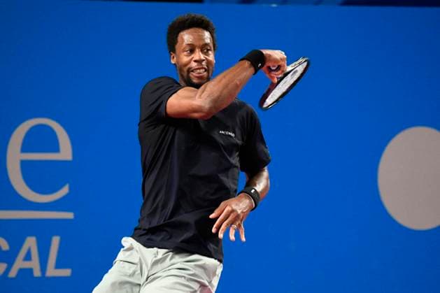 MONTPELLIER, FRANCE - JANUARY 31 : Gael MONFILS (FRA) deception during the 1st round of the ATP, Tennis Herren 250 Open Sud de France tournament vs. Flavio COBOLLI (ITA) in Montpellier, France on January 31st, 2024. TENNIS : Open Sud de France ATP 250 - 31 01 2024 ValentinaClaret Panoramic 