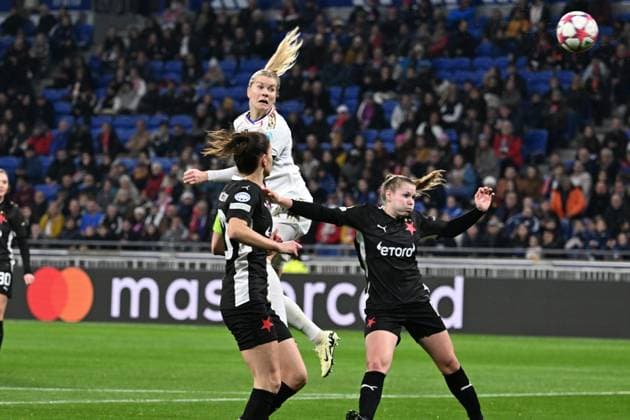 Sport Bilder des Tages Ada Hegerberg (lyon) FOOTBALL: Olympique Lyonnais FÂŽminines vs SK Slavia Prague - Ligue des Champions FÂŽminine - 31 01 2024 FredericChambert Panoramic 