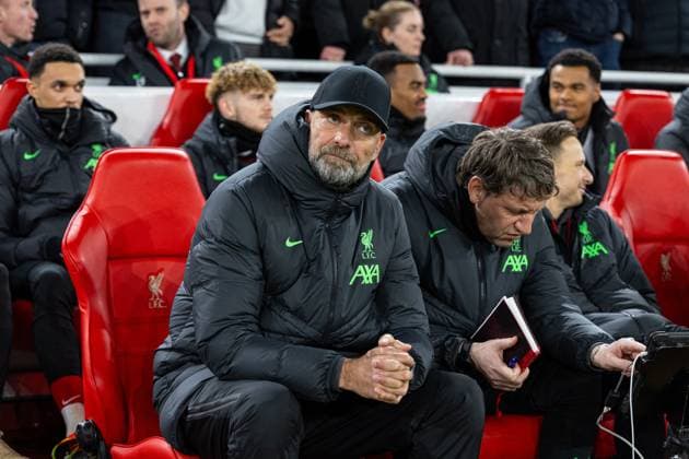 Sport Themen der Woche KW05 Sport Bilder des Tages Football - FA Premier League - Liverpool FC v Chelsea FC LIVERPOOL, ENGLAND - Wednesday, January 31, 2024: Liverpool s manager Jürgen Klopp during the FA Premier League match between Liverpool FC and Chelsea FC at Anfield. (Photo by David Rawcliffe Propaganda) LIVERPOOL Anfield MERSEYSIDE ENGLAND  Copyright: xDavidxRawcliffex P2024-01-31-Liverpool_Chelsea-13