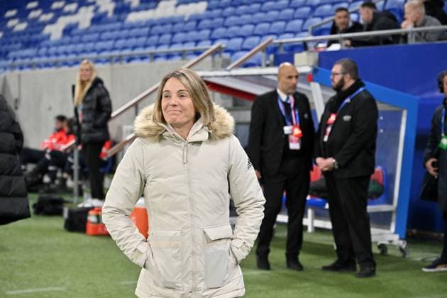 Sonia Bompastor (lyon) FOOTBALL: Olympique Lyonnais FÂŽminines vs SK Slavia Prague - Ligue des Champions FÂŽminine - 31 01 2024 FredericChambert Panoramic 