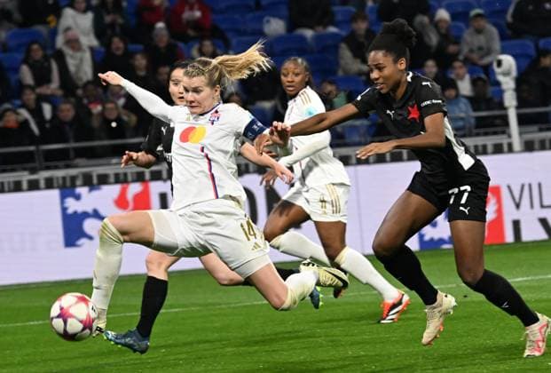 Ada Hegerberg (lyon) FOOTBALL: Olympique Lyonnais FÃ minines vs SK Slavia Prague - Ligue des Champions FÃ minine - 31 01 2024 FredericChambert Panoramic 