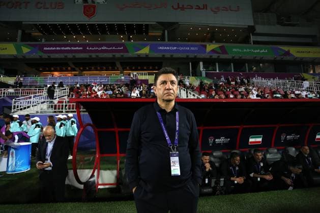 DOHA, QATAR - JANUARY 31: Amir Ghalenoei, head coach of Iran during the AFC Asian Cup Round of 16 match between Iran and Syria at Abdullah Bin Khalifa Stadium on January 31, 2024 in Doha, Qatar. SPO 