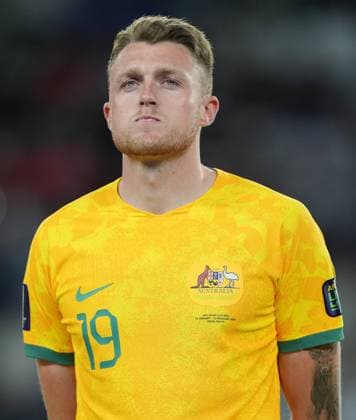 Al-Wakrah, QATAR - February 2 - Harry Souttar of Australia looks on, headshot, during the match between Australia and South Korea on Quarter-final at AFC Asia Cup in Al Janoub Stadium in Al-Wakrah, Qatar 02 February 2024. Australia v South Korea - Quarter-final - Asia Cup Copyright: xSebastianxFrejx