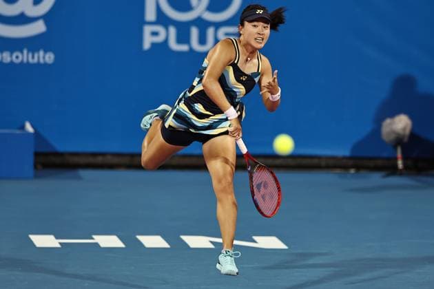 Zhu Lin, CHN, during semi-finals at 2024 Thailand Open in Hua Hin, 03 02 2024; -