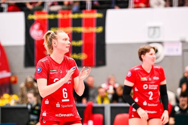 1. Volleyball Bundesliga Frauen, Dresdner SC vs. SSC Palmberg Schwerin, Dresden, 03.02.2024 Jennifer Janiska (Dresdner SC, 6) 1. Volleyball Bundesliga Frauen, Dresdner SC vs. SSC Palmberg Schwerin am 03.02.2024 in der Margon Arena Dresden Copyright: xBEAUTIFULxSPORTS Hoepnerx