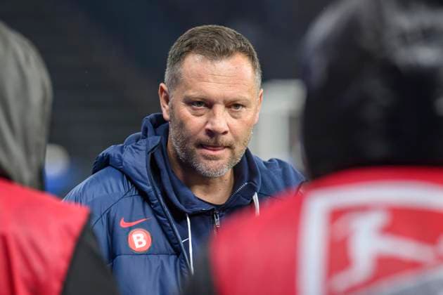 Pal Dardai (Hertha BSC Trainer), vor dem Spiel, Hertha BSC - Hamburger SV, 2. Bundesliga, Fussball, DFB, Bundesliga, Spielzeit 2023 2024, Olympia - Stadion Berlin, DFB DFL REGULATIONS PROHIBIT ANY USE OF PHOTOGRAPHS AS IMAGE SEQUENCES AND OR QUASI-VIDEO, 03.02. 2024, Foto: HMB Media Uwe Koch