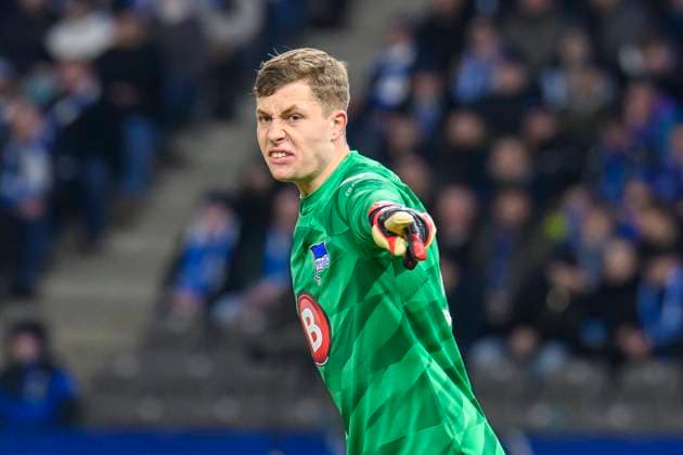 Tjark Ernst (Hertha BSC, 12), Hertha BSC - Hamburger SV, 2. Bundesliga, Fussball, DFB, Bundesliga, Spielzeit 2023 2024, Olympia - Stadion Berlin, DFB DFL REGULATIONS PROHIBIT ANY USE OF PHOTOGRAPHS AS IMAGE SEQUENCES AND OR QUASI-VIDEO, 03.02. 2024, Foto: HMB Media Uwe Koch