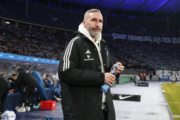 03.02.2024, xtgx, Fussball - 2.Bundesliga, Hertha BSC Berlin - Hamburger SV emspor, v.l. Tim Walter (HSV, Trainer) (DFL DFB REGULATIONS PROHIBIT ANY USE OF PHOTOGRAPHS as IMAGE SEQUENCES and or QUASI-VIDEO) Berlin