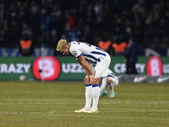 Fussball, Herren, Saison 2023 2024, 2. Bundesliga (20. Spieltag), Hertha BSC - Hamburger SV, Marc Oliver Kempf (Hertha BSC), Enttäuschung nach Abpfiff, 03.02. 2024,