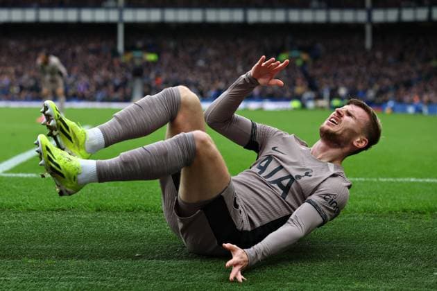 Bilder des Jahres 2024, Sport 02 Feburar Sport Themen der Woche KW05 Sport Bilder des Tages Liverpool, England, 3rd February 2024. Timo Werner of Tottenham Hotspur during the Premier League match at Goodison Park, Liverpool. Picture credit should read: Gary Oakley Sportimage EDITORIAL USE ONLY. No use with unauthorised audio, video, data, fixture lists, club league logos or live services. Online in-match use limited to 120 images, no video emulation. No use in betting, games or single club league player publications. SPI-2917-0075