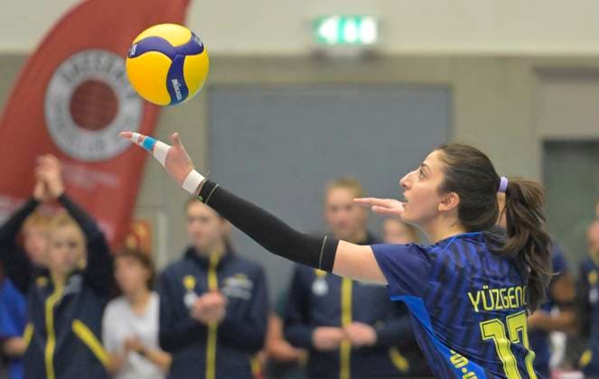 3.2.2024, Schwerins Tutku Yüzgenc, Volleyball, Bundesliga, Dresdner SC - SSC Schwerin, (c) Dresden Deutschland