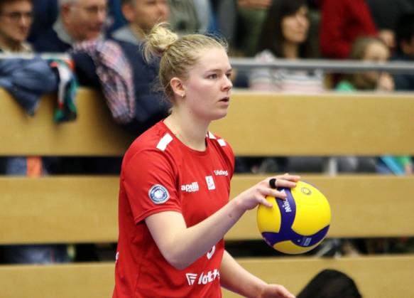 Pauline MARTIN (Vilsbiburg), Da-Volleyball Bundesliga 2023 24, Rote Raben Vilsbiburg vs USC Muenster, 03.02.24, Ballsporthalle Vilsbiburg, Copyright: WolfgangxFehrmann