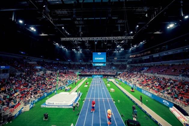 Sport Themen der Woche KW05 Sport Bilder des Tages 4. ISTAF INDOOR Düsseldorf, Düsseldorf, 04.02.2024 Der PSD Bank Dome beim 4. ISTAF INDOOR Düsseldorf am 04.02.2024 im PSD Bank Dome in Düsseldorf *** 4 ISTAF INDOOR Düsseldorf, Düsseldorf, 04 02 2024 The PSD Bank Dome at the 4 ISTAF INDOOR Düsseldorf on 04 02 2024 at the PSD Bank Dome in Düsseldorf Copyright: xBEAUTIFULxSPORTS Flatemerschx