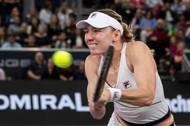 TENNIS - WTA, Tennis Damen Upper Austria Ladies Linz LINZ,AUSTRIA,04.FEB.24 - TENNIS - WTA Tour, Upper Austria Ladies Linz. Image shows Ekaterina Alexandrova (RUS).  GEPAxpictures xGintarexKarpaviciute