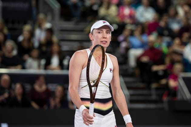TENNIS - WTA, Tennis Damen Upper Austria Ladies Linz LINZ,AUSTRIA,04.FEB.24 - TENNIS - WTA Tour, Upper Austria Ladies Linz. Image shows Ekaterina Alexandrova (RUS).  GEPAxpictures xGintarexKarpaviciute