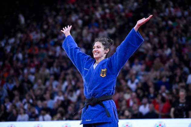 Bilder des Jahres 2024, Sport 02 Feburar Sport Themen der Woche KW05 Sport Bilder des Tages Judo Paris Grand Slam 2024 - Day 2 Miriam Butkereit during the Paris Grand Slam 2024 IJF World Judo Tour event at Accor Arena in Paris, France on February 3, 2024. Photo by Victor Joly ABACAPRESS.COM Paris France  Copyright: xJolyxVictor ABACAx