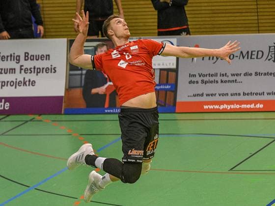 Niklas Lichtenauer (TV Rottenburg 8), TV Rottenburg vs. SV Schwaig, Volleyball, 2. Bundesliga, Spieltag 16, Saison 2023-2024, 04.02.2024, TV Rottenburg vs. SV Schwaig, Volleyball, 2. Bundesliga, Spieltag 16, Saison 2023-2024, 04.02.2024 Rottenburg am Neckar Copyright: xEibner-Pressefoto FlorianxSchustx EP_FSU