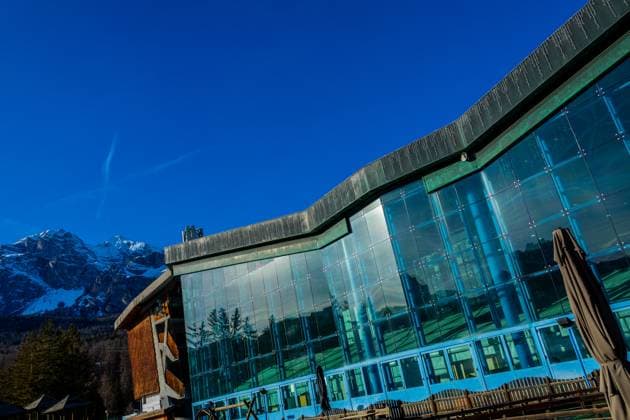 2026 Winter Olympics Venues - Cortina d Ampezzo A view of the Olympic Ice Stadium in Cortina, Italy, on February 4, 2024. The Cortina Olympic Stadium is set to host the curling and wheelchair curling events in the upcoming 2026 Winter Olympics and Paralympic Games. Toblach - Dobbiaco Trentino-Alto Adige Südtirol Italy  Copyright: xManuelxRomanox originalFilename:romano-2026wint240204_np8QR.jpg