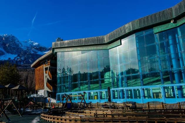 2026 Winter Olympics Venues - Cortina d Ampezzo A view of the Olympic Ice Stadium in Cortina, Italy, on February 4, 2024. The Cortina Olympic Stadium is set to host the curling and wheelchair curling events in the upcoming 2026 Winter Olympics and Paralympic Games. Toblach - Dobbiaco Trentino-Alto Adige Südtirol Italy  Copyright: xManuelxRomanox originalFilename:romano-2026wint240204_npSEH.jpg