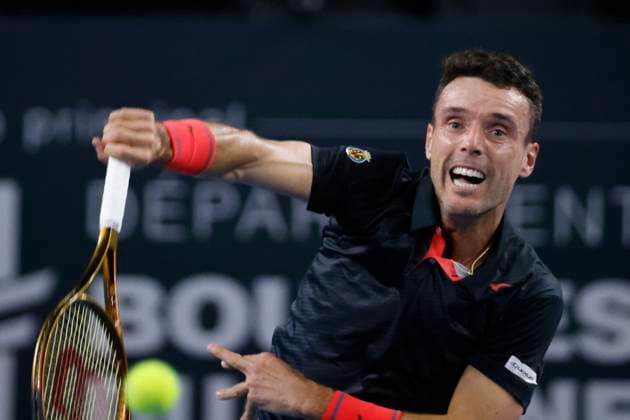 TENNIS OPEN 13 PHOTOPQR LA PROVENCE PENNANT Franck ; Marseille ; 05 02 2024 ; Tennis : OPEN 13 Provence 2024 au Palais des sports de Marseille Match Roberto BAUTISTA AGUT (ESP) (photo) vs Richard GASQUET (FRA) ATP, Tennis Herren Open 13 in Marseille, on February 05, 2024 Marseille Marseille France  Copyright: xPHOTOPQR LAxPROVENCE MAXPPPxPENNANTxFranckx 20240205PVL9116 20240205PVL9116