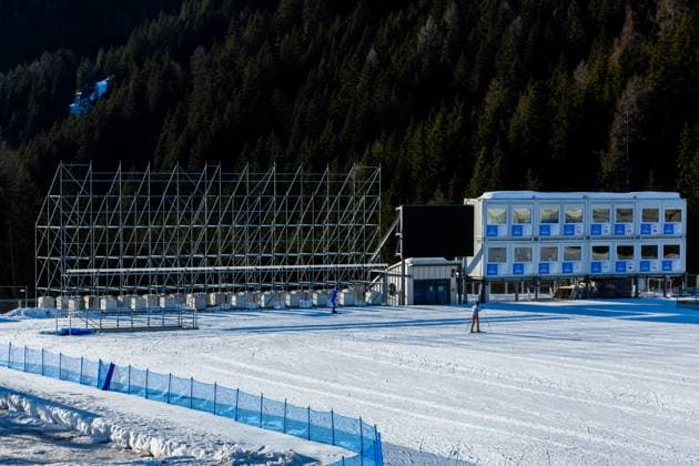 2026 Winter Olympics Venues - Anterselva (Sudtirol Arena) A view of the Arena Alto Adige (Südtirol Arena) in Rasun Anterselva, in the province of Bolzano, Italy, on February 5, 2024. The Südtirol Arena has hosted several World Cup races and two World Championships since 1975. The first Olympic Biathlon competition of the 2026 Winter Olympics Games will be held there on February 8, 2026, with a gold medal to be awarded immediately in the Mixed Relay. Rasun Anterselva Italy  Copyright: xManuelxRomanox originalFilename:romano-2026wint240205_npycZ.jpg