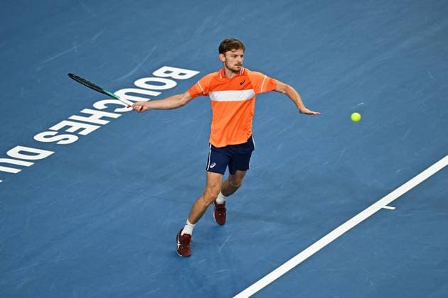Open 13 Provence - Marseille David Goffin (BEL) during his first round match at the Open 13 Provence in Marseille, on February, 5, 2024. Photo by Corinne Dubreuil ABACAPRESS.COM Marseille France  Copyright: xDubreuilxCorinne ABACAx