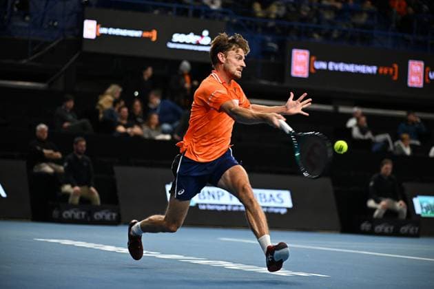 Open 13 Provence - Marseille David Goffin (BEL) during his first round match at the Open 13 Provence in Marseille, on February, 5, 2024. Photo by Corinne Dubreuil ABACAPRESS.COM Marseille France  Copyright: xDubreuilxCorinne ABACAx