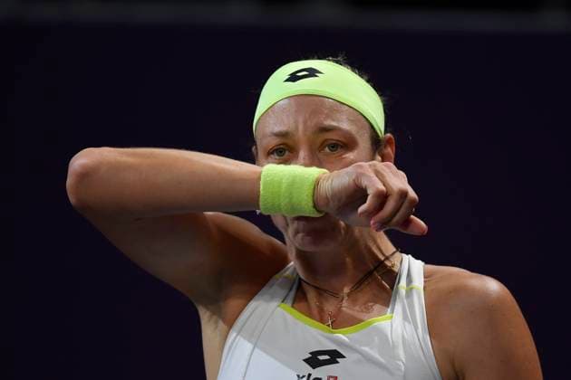 Alize Cornet Vs Yanina Wickmayer - Transylvania Open 2024 Round Of 32 Yanina Wickmayer of Belgium in action during her game against Alize Cornet of France At The Transylvania Open 2024 Round Of 32 Women s WTA, Tennis Damen 250 Tournament In Cluj-Napoca, Romania, On February 6, 2024. Cluj-Napoca Romania  Copyright: xAlexxNicodimx originalFilename:nicodim-notitle240206_npYwu.jpg
