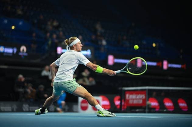 Open 13 Provence - Marseille Alejandro Davidovich Fokina (ESP) during his first round match at the Open 13 Provence in Marseille, south of France on February, 6, 2024. Photo by Corinne Dubreuil ABACAPRESS.COM Marseille France  Copyright: xDubreuilxCorinne ABACAx