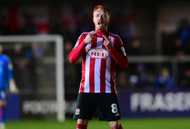 Exeter City v Peterborough United, Exeter, UK - 6 Feb 2024 Ryan Woods of Exeter City during the Sky Bet League 1 Match between Exeter City and Peterborough United at St James Park, Devon on 6 February 2024. Exeter St James Park Devon GBR Copyright: xTomxSandberg PPAUKx PPA-087131
