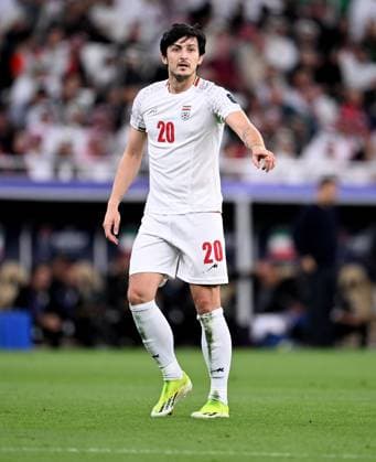 FUSSBALL AFC Asian Cup Halbfinale in Doha Iran - Katar 07.02.2024 Sardar Azmoun (Iran) *** FOOTBALL AFC Asian Cup semi-final in Doha Iran Qatar 07 02 2024 Sardar Azmoun Iran