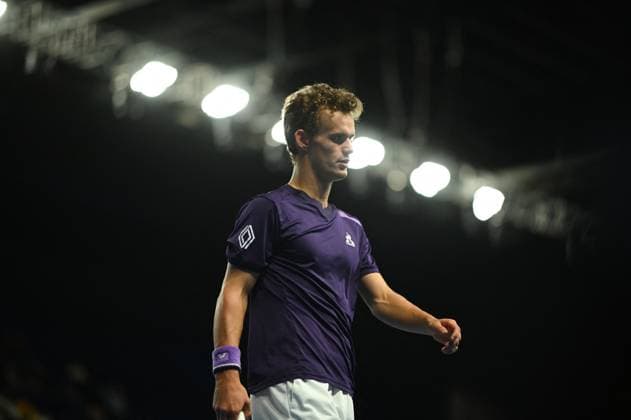 Open 13 Provence - Marseille Luca Van Assche (FRA) during his first round match at the Open 13 Provence in Marseille, on February, 7, 2024. Photo by Corinne Dubreuil ABACAPRESS.COM Marseille France  Copyright: xDubreuilxCorinne ABACAx