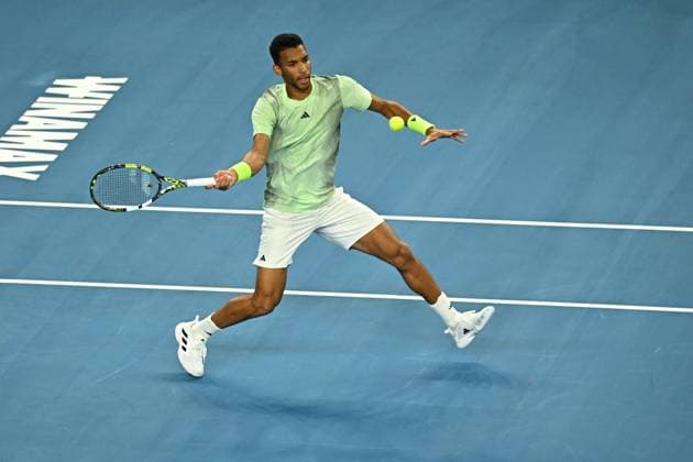 Open 13 Provence - Marseille Felix Auger-Aliassime (CAN) during his first round match at the Open 13 Provence in Marseille, on February, 7, 2024. Photo by Corinne Dubreuil ABACAPRESS.COM Marseille France  Copyright: xDubreuilxCorinne ABACAx