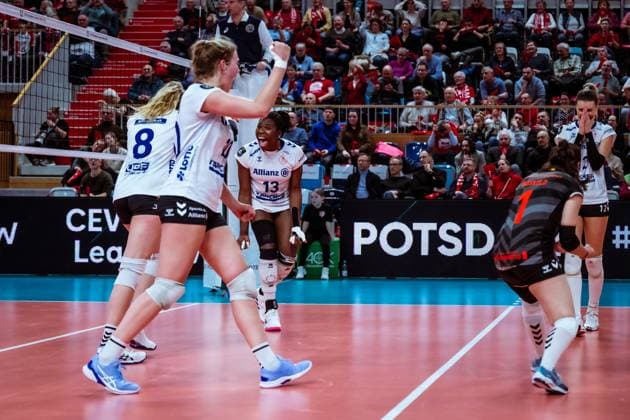 CEV Champions League SC Potsdam - Allianz MTV Stuttgart; 07.02.2024 CEV Champions League SC Potsdam - Allianz MTV Stuttgart; 07.02.2024 Copyright: xBEAUTIFULxSPORTS NicolxMarschallx
