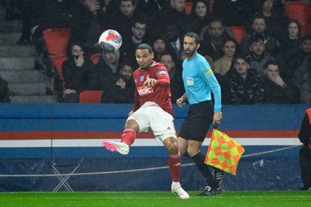 K Lala ( 5 - Brest ) during the French Cup match between Paris Saint Germain and Stade Brestois 29 at Parc des Princes on February 07, 2024 in Paris, France. ( Photo by federico pestellini panoramic ) - FOOTBALL : PSG vs Brest - Coupe de France - 07 02 2024 FedericoPestellini Panoramic 