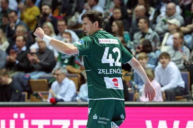 07.02.2024, xovx, Handball Liqui-Moly Handball Bundesliga, HSG Wetzlar - ThSV Eisenach Jubel bei Nemanja Zelenovic (HSG Wetzlar) Wetzlar Buderus-Arena Hessen Deutschland (DE) *** 07 02 2024, xovx, Handball Liqui Moly Handball Bundesliga, HSG Wetzlar ThSV Eisenach Cheers for Nemanja Zelenovic HSG Wetzlar Wetzlar Buderus Arena Hessen Germany EN
