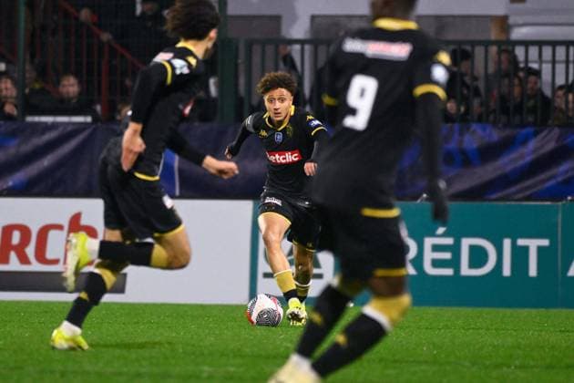 Ben Seghir Eliesse ( 17 - Monaco ) during the French Cup match between FC Rouen Metropole and AS Monaco at Stade Robert Diochon on February 08, 2024 in Rouen, France. ( Photo by federico pestellini panoramic ) - FOOTBALL : Rouen vs Monaco - Coupe de France - 08 02 2024 FedericoPestellini Panoramic 