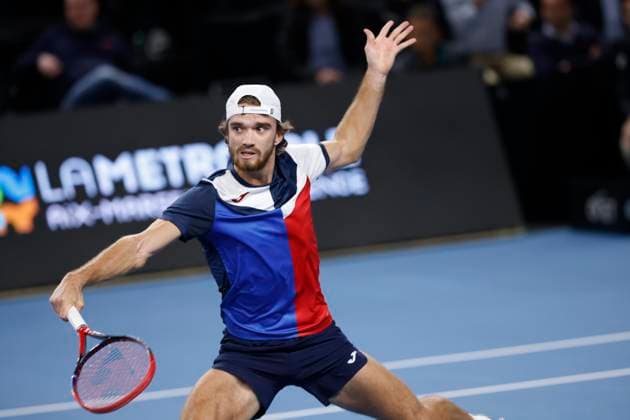 TENNIS OPEN 13 PHOTOPQR LA PROVENCE PENNANT Franck ; Marseille ; 09 02 2024 ; Tennis : OPEN 13 Provence 2024 au Palais des sports de Marseille Match Hubert HURKACZ (POL) vs Tomas MACHAC (CZE) (photo) Marseille Marseille France  Copyright: xPHOTOPQR LAxPROVENCE MAXPPPxPENNANTxFranckx 20240209PVL5676 20240209PVL5676