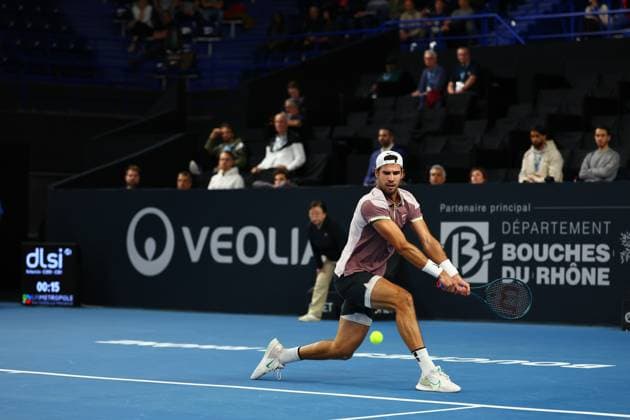 ZHIZHEN ZHANG - KAREN KHACHANOV Fred SportPixPress MAXPPP ; MARSEILLLE ; 09 02 2024 ; ATP, Tennis Herren 250 OPEN 13 PROVENCE J5 khachanov (karen) - (rus)