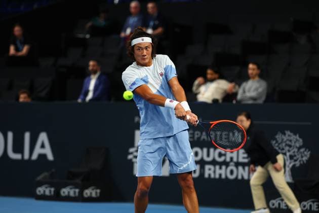 ZHIZHEN ZHANG - KAREN KHACHANOV Fred SportPixPress MAXPPP ; MARSEILLLE ; 09 02 2024 ; ATP, Tennis Herren 250 OPEN 13 PROVENCE J5 zhang (zhizhen) - (chn)