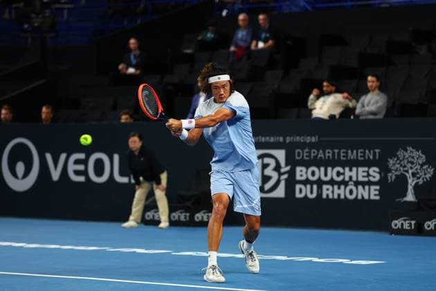 ZHIZHEN ZHANG - KAREN KHACHANOV Fred SportPixPress MAXPPP ; MARSEILLLE ; 09 02 2024 ; ATP, Tennis Herren 250 OPEN 13 PROVENCE J5 zhang (zhizhen) - (chn)