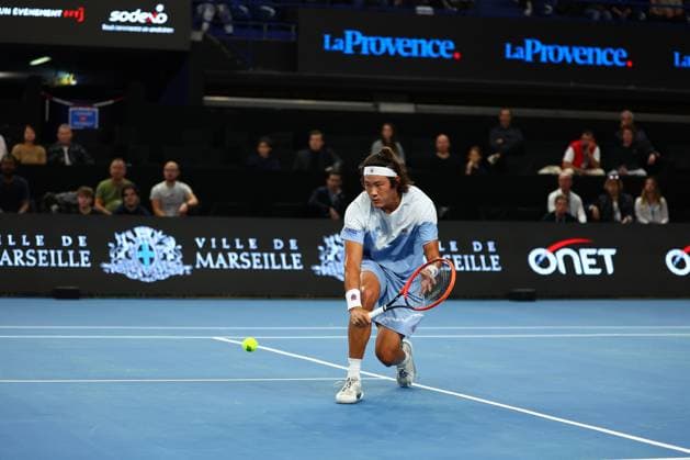 ZHIZHEN ZHANG - KAREN KHACHANOV Fred SportPixPress MAXPPP ; MARSEILLLE ; 09 02 2024 ; ATP, Tennis Herren 250 OPEN 13 PROVENCE J5 zhang (zhizhen) - (chn)