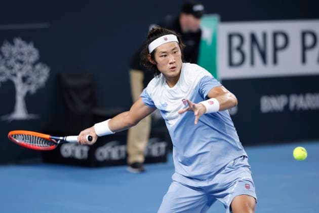 TENNIS OPEN 13 PHOTOPQR LA PROVENCE PENNANT Franck ; Marseille ; 09 02 2024 ; Tennis : OPEN 13 Provence 2024 au Palais des sports de Marseille Match Zhizhen ZHANG (CHN) (photo) vs Karen KHACANOV