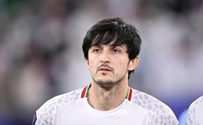 FUSSBALL AFC Asian Cup Halbfinale in Doha Iran - Katar 07.02.2024 Sardar Azmoun (Iran) *** FOOTBALL AFC Asian Cup semi-final in Doha Iran Qatar 07 02 2024 Sardar Azmoun Iran