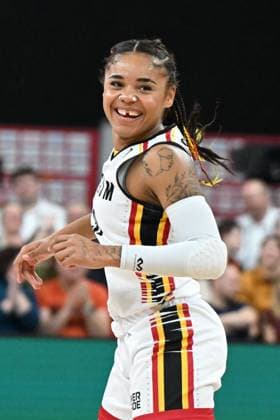 Sport Themen der Woche KW06 Sport Bilder des Tages 240209 FIBA WOQT ANTWERP Day 2 Belgium vs Senegal Maxuella Lisowa-Mbaka of Belgium pictured during a basketball game between the women™s national teams of Belgium and Senegal at the FIBA Women s Olympic Qualifying Tournament 2024 in Antwerp on February 9, 2024 in Antwerp, Belgium. (Photo by Maarten Straetemans Isosport) ANTWERP BELGIUM  Copyright: xx 436965