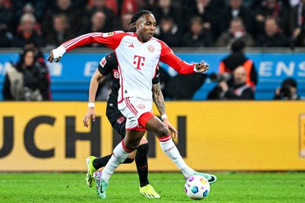 LEVERKUSEN - Mathys Tel of FC Bayern Munchen during the Bundesliga match between Bayer 04 Leverkusen and FC Bayern Munchen at DE Bay Arena on February 10, 2024 in Leverkusen, Germany. ANP Hollandse Hoogte Bundesliga 2023 24 xVIxANPxSportx xGerritxvanxKeulenxIVx 490751222 originalFilename: 490751222.jpg