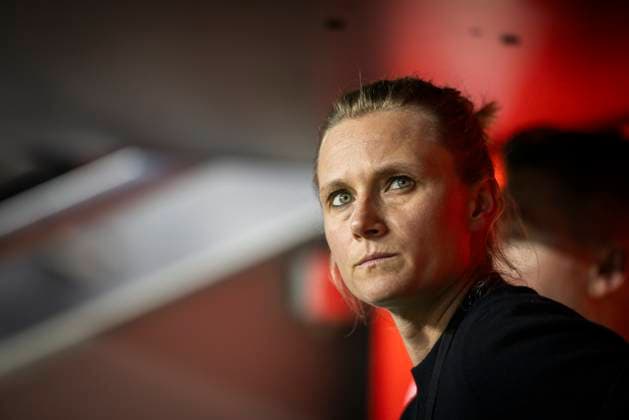 Leverkusen, Germany. 10th Feb 2024. Kathleen Krüger (FCB) Bayer Leverkusen - FC Bayern München 10.02.2024 *** Leverkusen, Germany 10th Feb 2024 Kathleen Krüger FCB Bayer Leverkusen FC Bayern Munich 10 02 2024