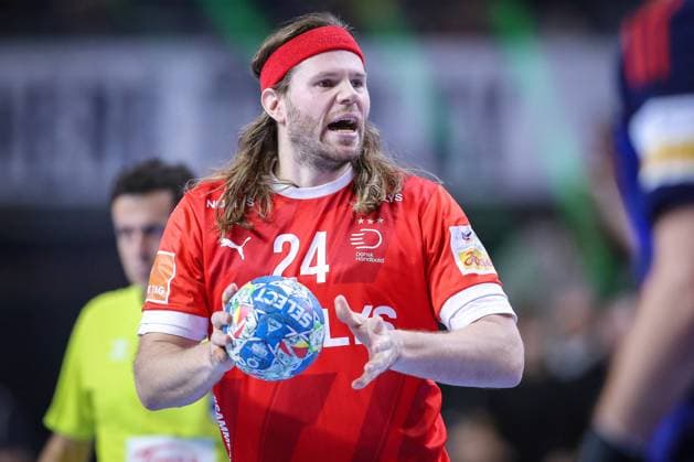 28.01.2024, EHF EURO 2024, Männer Europameisterschaft Handball, Lanxess Arena in Köln, Finale, Frankreich - Dänemark: Mikkel Hansen (Dänemark) Nordrhein-Westfalen Deutschland