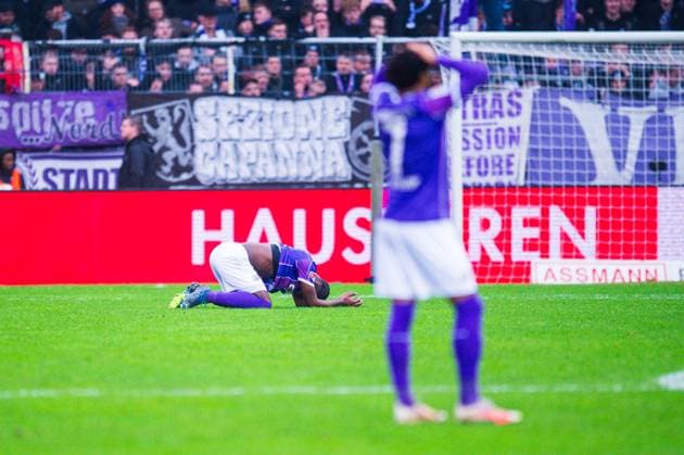 11.02.2024 - Fußball, 2023 2024, 2. Bundesliga, 21. Spieltag, VfL Osnabrück - FC Hansa Rostock: (L-R) Maxwell Gyamfi (Osnabrück), Noel Niemann (Osnabrück) DFL REGULATIONS PROHIBIT ANY USE OF PHOTOGRAPHS AS IMAGE SEQUENCES AND OR QUASI-VIDEO.